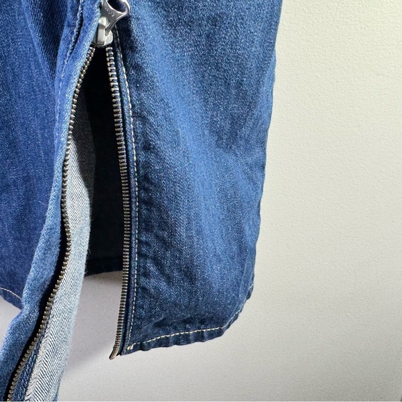 Zara Blue Denim Mini Dress Size XXL - Picture 9 of 15